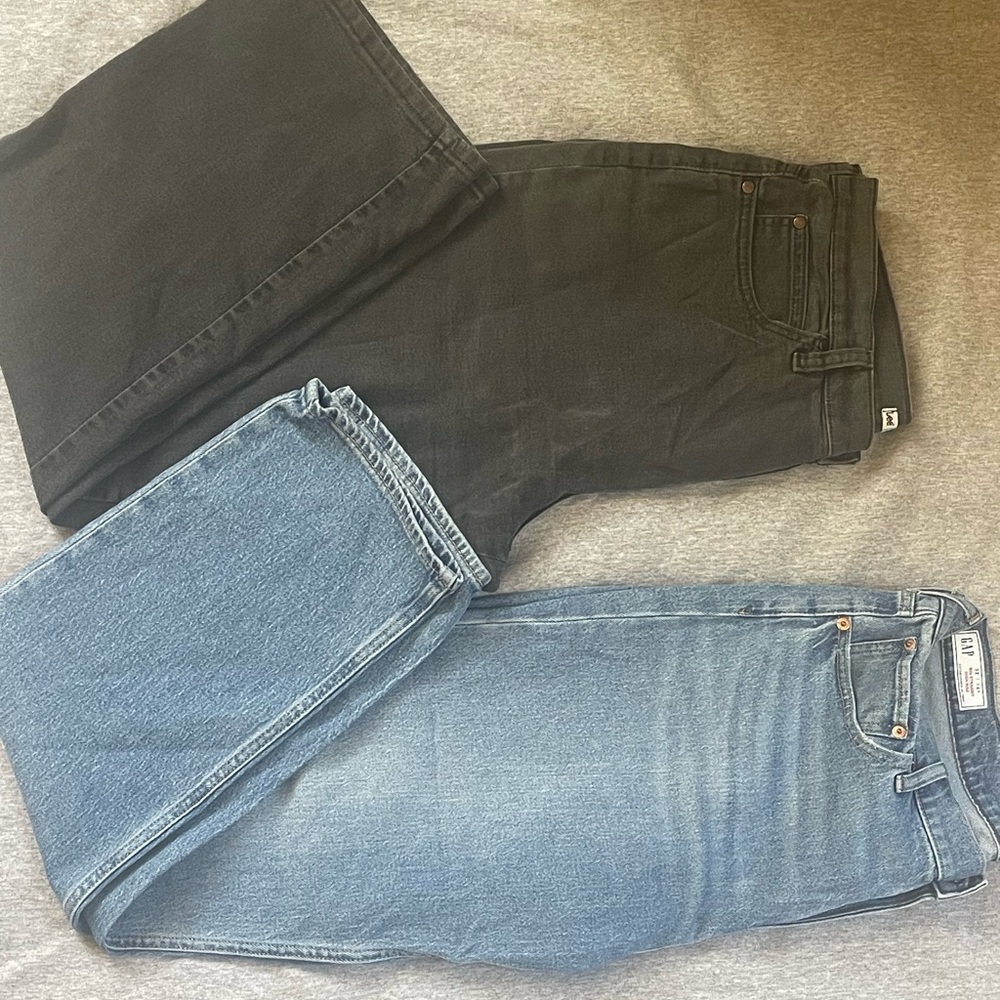 Lee Gray/black Denim Jeans with Gap light wash jeans